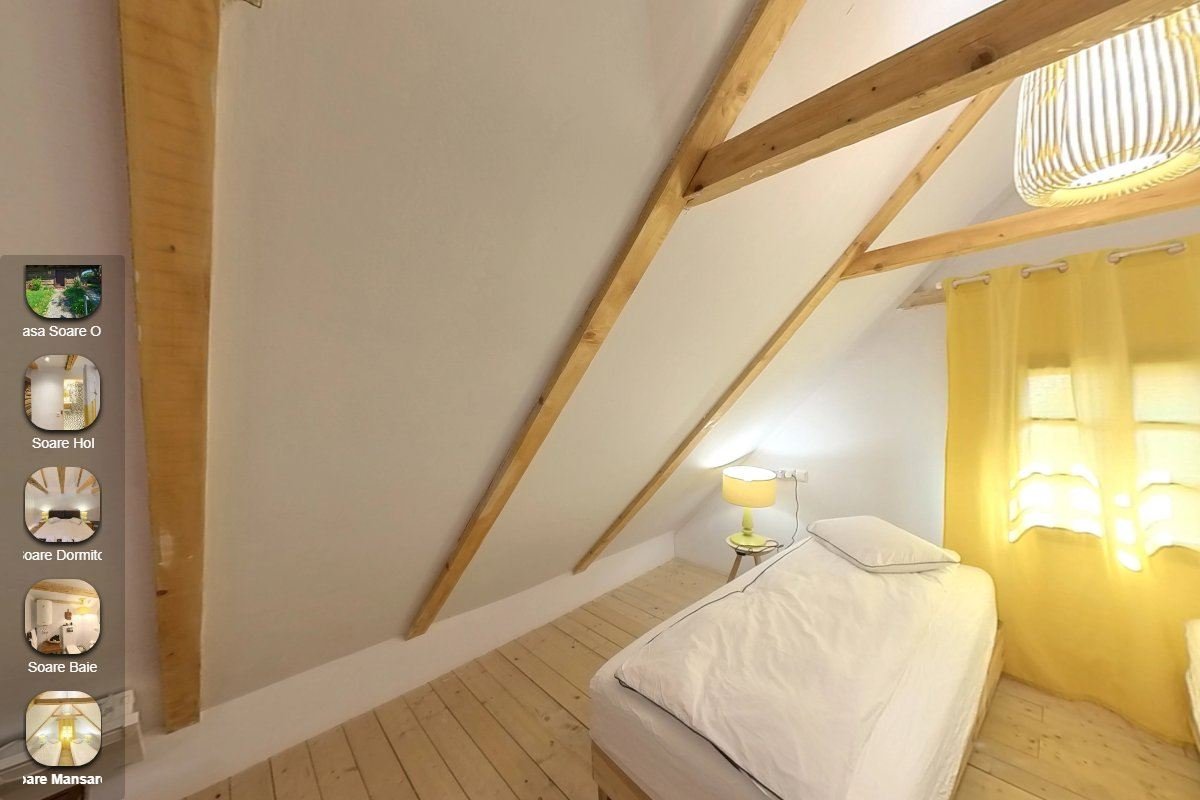 Tur virtual 360° pentru pensiuni și hoteluri 1 Cameră de oaspeți reală din turul virtual 360° Casa Soare | GetVizual